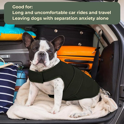 Dog Anxiety Vest Calming Jacket for Small Medium Large Dogs, Dog Shirt Wrap for Indoor Outdoor Fireworks, Thunder, Travel, Separation, Dark Green, XX-Large
