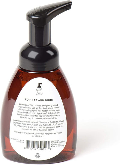Eye Envy Tear Stain Facial Cleanser for Dogs and Cats. Washes Away Crusty Eye Debris, Eye Boogers, Eye Discharge. Tearless Foaming Formula. Cleans Tear Stains. All-Natural. 8.45 fl. oz.