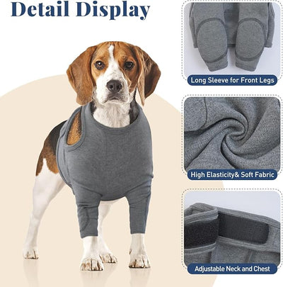 Nanaki Surgery Dog Recovery Suits for Front Legs, Dog Leg Sleeve to Stop Licking, Doggy Anti-Lick Wounds Pants, Pet Wound Cover Protective Sleeves Arm Protector for Injuries & Joint Pain