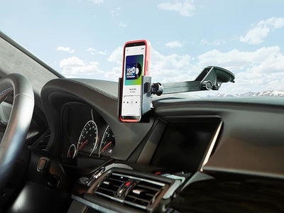 WeatherTech WindshieldFone with Extension - Universal Windshield-Mounted Car Phone Holder - Royal Blue Billet Knobs