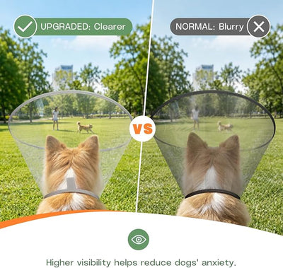 Dog Cone Collar to Stop Licking with Soft Liner, Comfortable Elizabeth Recovery Collar for Large Medium Dogs After Surgery, Pet Neck Head Cone Alternative,XL