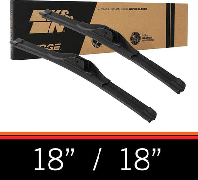 K&N EDGE Wiper Blades: All Weather Performance, Superior Windshield Contact, Streak-Free Wipe Technology: 18" (Pack of 2)