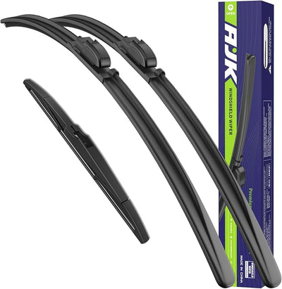 AJK Wiper Blades for Hyundai Venue 2020-2026 | Front & Rear, 3-Piece, OEM, Conventional