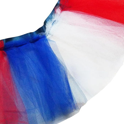 Dog Tutu Tulle Dress for Dogs Small Large Medium Puppy Dress Ballerina Costume Skirt for Holiday Puppy Cats Bunny Pet Outfit 4th of July Party Photo Prop Supplies (Blue Multi, Large)