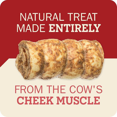 Redbarn Pet Products All-Natural Small/Medium Beef Cheek Rolls for Dogs, Chicken & Carrot Glazed - Single Ingredient Grain-Free Chew Treat Naturally Rich in Collagen - 5 Pack - Packaging May Vary