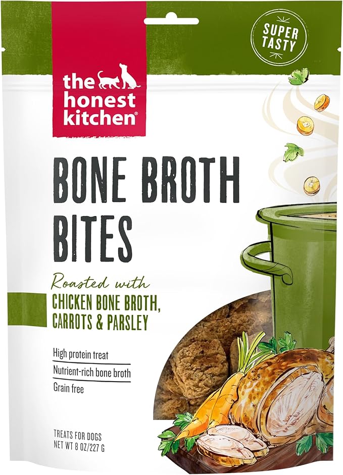 Bone Broth Bites: Roasted with Chicken Bone Broth & Carrots, 8 oz Bag
