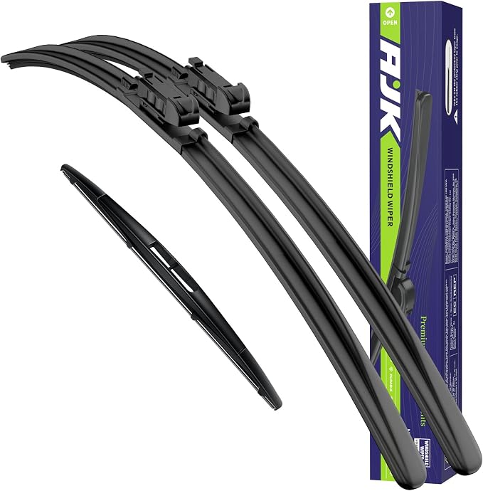 AJK Front Windshield Wipers for GMC Yukon 2007-2013 (22"+22"+12") | All-Weather OEM Quality Automotive Replacement Wiper Blades for My Car-Front and Rear Windows