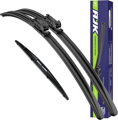 AJK Front Windshield Wipers for Cadillac Escalade 2007-2013 (22"+22"+12") | All-Weather OEM Quality Automotive Replacement Wiper Blades for My Car-Front and Rear Windows