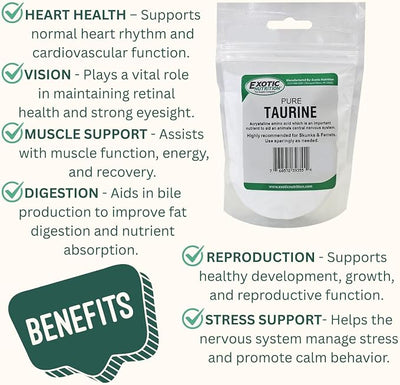 Taurine Powder - Amino Acid Supplement - for Pet Skunks (1/2 Pound)