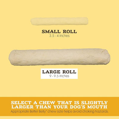 Better Belly Highly Digestible Rawhide Large Roll ChewS, 3 Count (Pack of 1)
