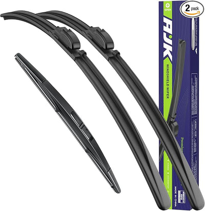 AJK Wiper Blades for Mazda CX-3 2016-2021 | 3-Piece, Front & Rear, All Weather, OEM Quality