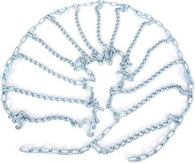 SCITOO QG2228CAM Snow Chains for Car Pickup Trucks SUV,Universal Emergency Tire Traction Chain,Anti-Skid Thickening Tire Chains Width 225 235 245 255 265 275 285 295(15" 16" 17" 18" 19" 20")- Set of 2