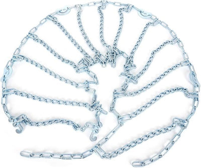 SCITOO Snow Chains for Car Pickup Trucks SUV,Quick Easy Installation Tire Traction Chain,Adjustable Universal Emergency Anti-Skid Thickening Tire Chains Width 255 265 275 285(16" 17" 18" 20")-Set of 2