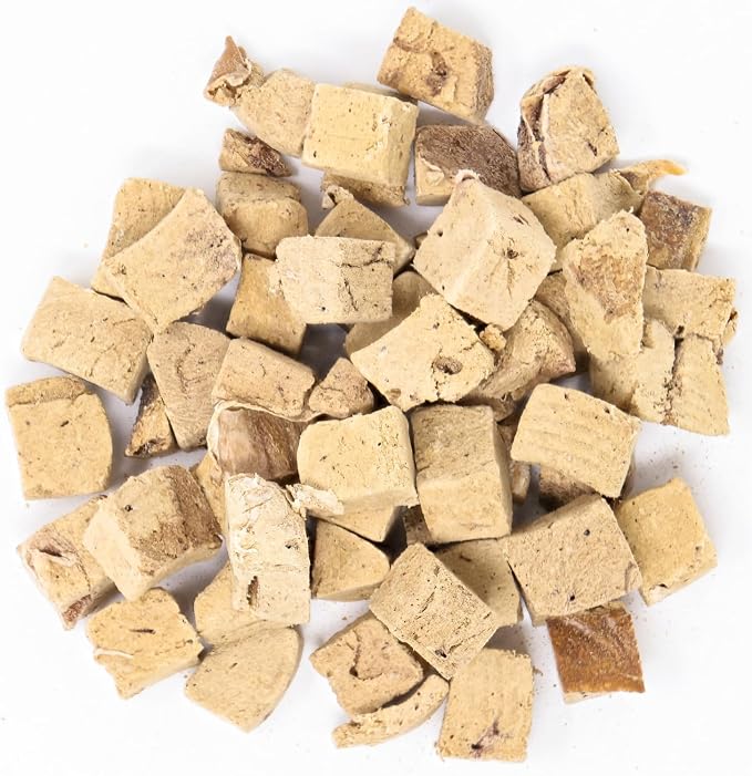 Freeze Dried Bison Liver Treats for Cats & Dogs - 1 Pound Big Bag, Made in USA, Single Ingredient All Natural, Grain-Free - Perfect for Training, Topper or Snack