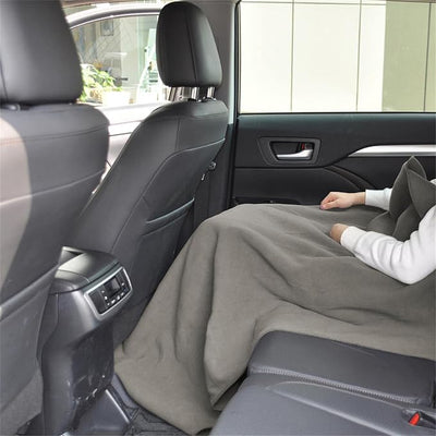 Auto Battery Heating Blanket, 12V Heated Blanket Battery Operated for Camping, Electric Car Heating Fleece Blanket, Portable Heated Blanket Waterproof, USB Electric Throw Blanket Cordless wit