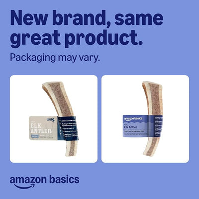Amazon Basics Split Elk Antler, Naturally Shed, Small (Best for Dogs Under 15 lbs) (Previously Wag)