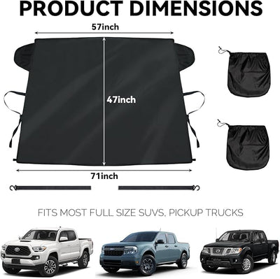 Windshield Cover for Ice and Snow Custom Fit for 2022-2023 2024 2025 2026 Nissan Frontier Accessories Heavy Duty Windshield Covers for Truck Window Protector for Snow Rain Dust Hail Protection