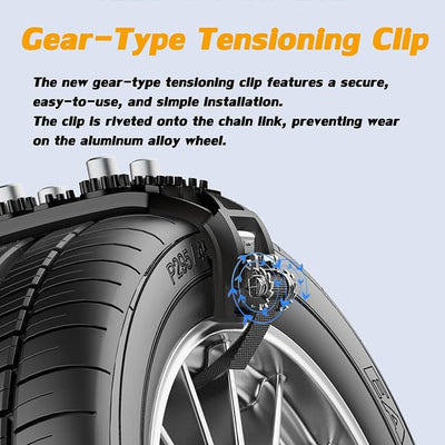 Snow Chains 10 PCS Car Anti-Skid Snow Tire Chains Automotive Tire Traction Chain for Tire Width 165-267mm Car Truck Pickup in Snow Ice Sand and Mud (Black, 10 Pack)