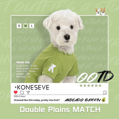 Koneseve Dog Shirts 2 Pack Soft Comfortable Clothes for Small Medium Dogs Brown & Avocado Green 3XL