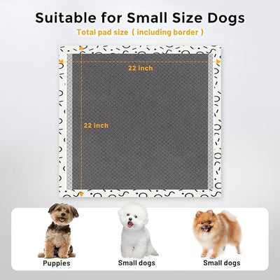 ZOMISIA Charcoal Puppy Pee Pads for Dogs, 22"x22" 100 Counts + 2 Extra Health Monitoring Pads - Disposable Dog Potty Training Pads, Odor-Control, Super Absorbent & Leak-Proof