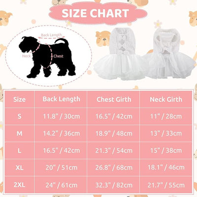 ASENKU Dog Dress, Dog Wedding Dress, Pet Lace Princess Dress with Bows for Wedding Birthday Party, Puppy Formal Apparel with Pearl Necklace for Small Dogs (Purple, Small)