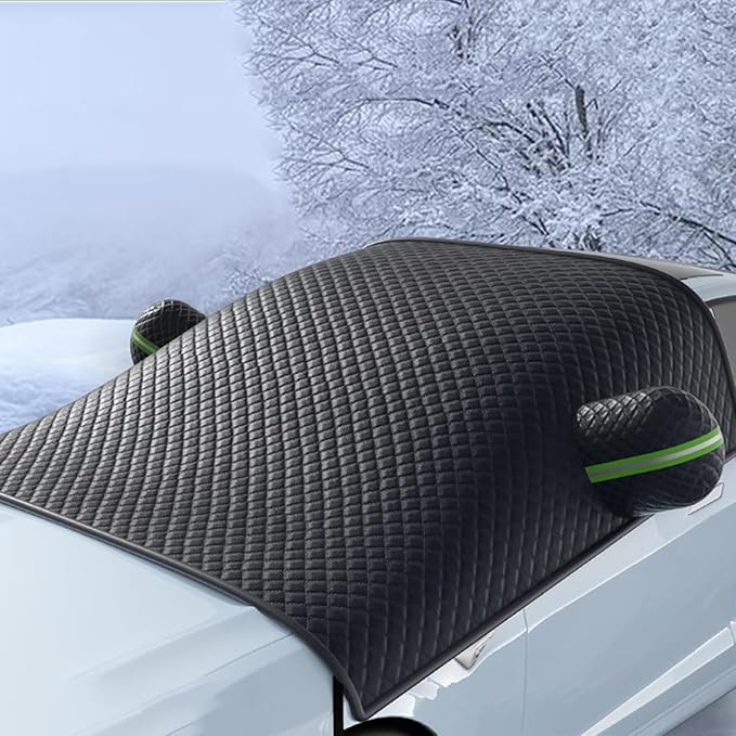Car Windshield Snow Cover for Toyota RAV4 2025 2024 2023-2019 LE XLE Hybrid, Winter Magnetic Front Windscreen Anti-Snow Cover Frost Shield with Side Mirror Covers Exterior Accessories