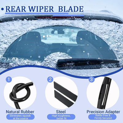 KAIYI 12" Rear Wiper Blade Compatible with BMW X5 2014 2015 2016 2017 2018