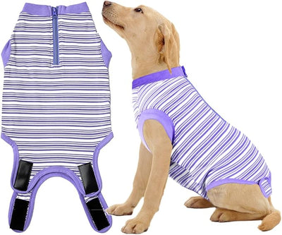 Recovery Suit for Dogs,Dog Cone Alternative Zipper Surgery Suit Female Spay,Soft Dog Surgery Suit for Anti Licking,Breathable Surgical Suit for Dogs Female Spay