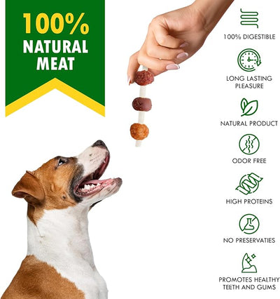Beloved Pets Dog Treats Rawhide-Free Kabobs with Duck & Chicken Human Grade Meat 10.6 oz - All Natural Pet Dried Snacks & Grain Free Long Lasting Chews for Large & Small Dogs