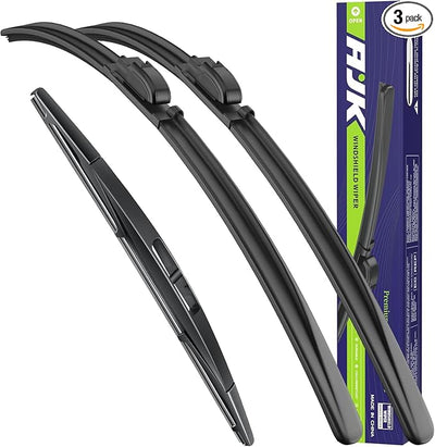 AJK Wiper Blades for Honda Pilot 2016-2025 | 26"+22"+14", OEM Quality, Front & Rear, 3-Piece