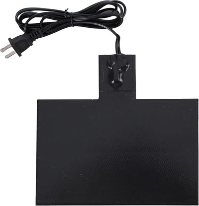 8-1/2'' x 7-7/8'' Silicone Battery Heater Pad with Smart Thermostat Control (32°F On/122°F Off) - 120V 60W Automotive Battery Warmer Pad, 72" 2-Prong Cord, Grey