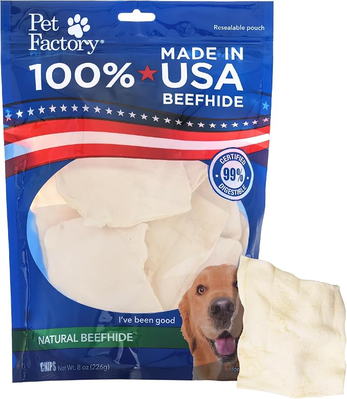 100% USA Made Beefhide 8in Rolls Dog Dental Chews - Thick Rawhide Dental Chews for Dogs, Promotes Healthy Teeth & Gums, 99% Digestible - 8 Ounce (Pack of 1)