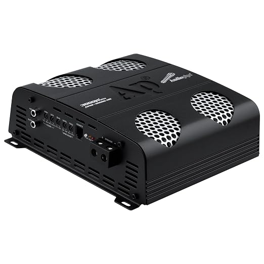 Audiopipe 3000 Watts Full Range Class D Mosfet Amplifier (APHF-3000D-H2), 4-Point Protection System, 2 Ohm, BTL Mode, Remote Bass Control Knob