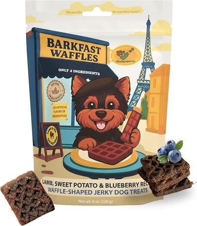 Barkfast Waffles Soft Lamb Dog Treats, 8 oz, Natural, Allergy Friendly | Only 4 Ingredients, No Chicken, Made in USA, Senior Dogs