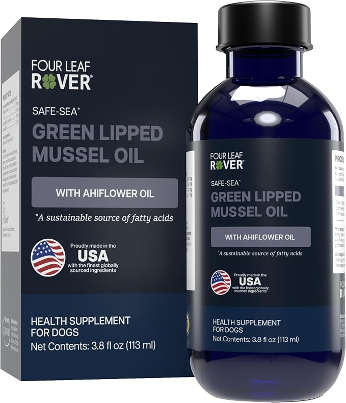 Safe-Sea - Green Lipped Mussels for Dogs with Ahiflower Oil and Astaxanthin - Sustainable Alternative to Fish Oil - for Healthy Skin & Joints - Veterinarian Formulated