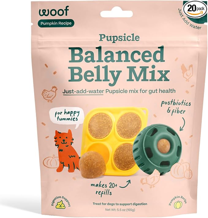 Dog Pupsicle Mix - Easy-to-Make DIY Pupsicle Refills - Tasty, Healthy Pupsicle Mix - Wholesome Ingredients - Long-Lasting Treats for Dogs - Balanced Belly Mix