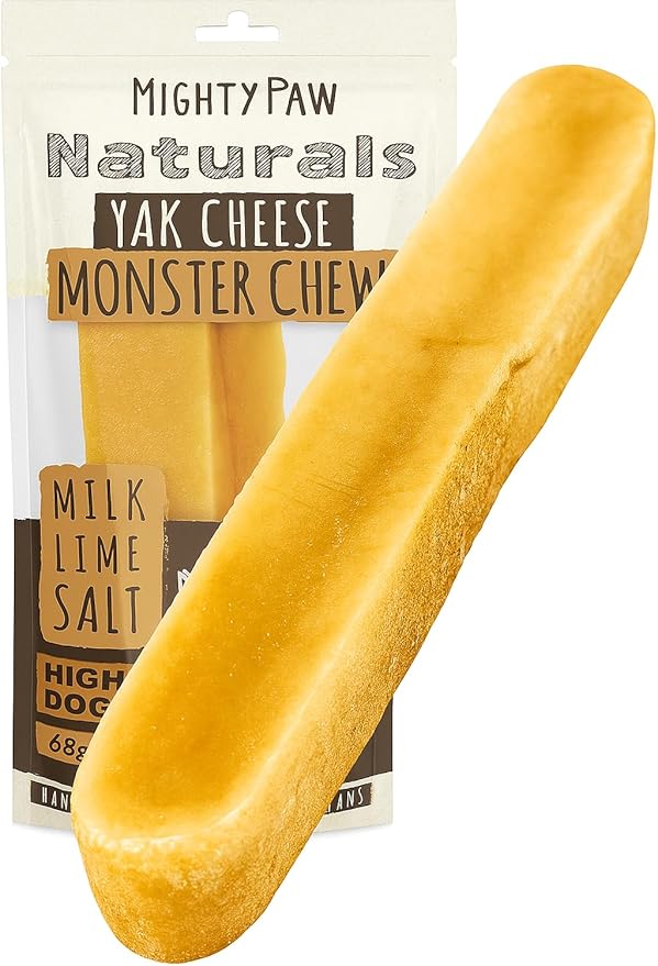 Yak Cheese Chews for Dogs | All-Natural Long Lasting Pet Treats. Odorless and Great for Oral Health. Limited-Ingredient Chews for Puppies & Power-Chewers (Monster, 1 Pack)