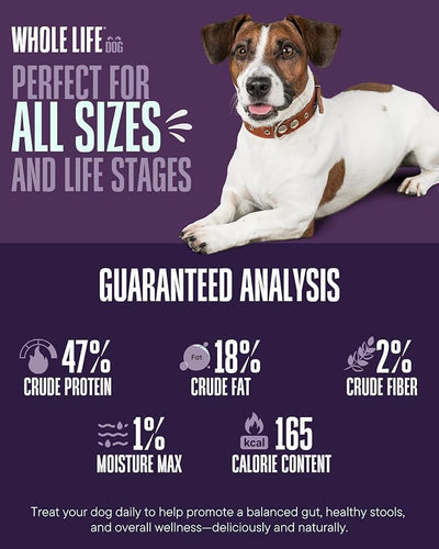 Whole Life Dog – Crunchables Dog Treats for Gut Health & Digestive Support, Constipation Relief, Digestive Health & Immune Support for Sensitive Stomachs, Pumpkin & Yogurt Crunchy Treats