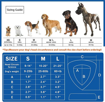 ZOHAN Dog Ear Muffs for Noise Protection, Comfort Dog Noise Cancelling Ear Muffs with Fast Snap Lock for Fireworks, Thunder, Vacuums(Blue,L)