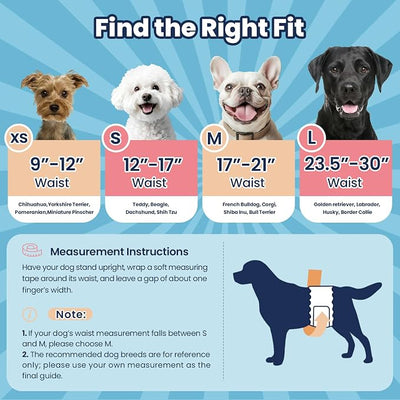 Male Dog Diapers Disposable, Small 50 Ct, Quick Dry Puppy Diapers Male with Leak-Proof Design, Comfortable Belly Bands for Male Dogs, Fit for Teddy, Beagle, Dachshund