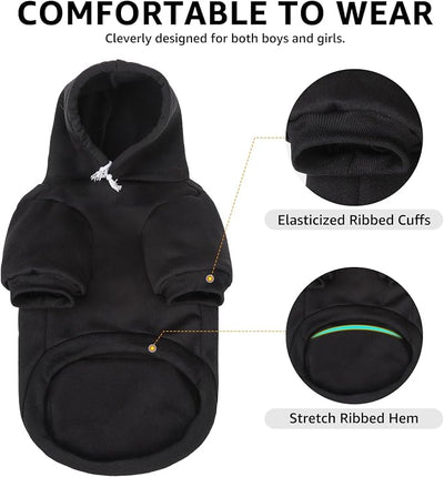 SCENEREAL Valentine Dog Hoodie Sweaters with Leash Hole, Warm & Soft Fleece Dog Sweater & Sweatshirt for Small Medium Large Dogs, Pets Clothes Cold Weather Costume, Heart Print S