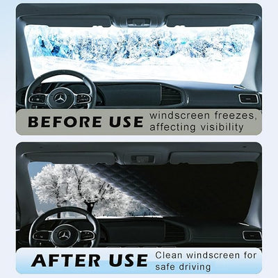 Car Windshield Cover for Ice and Snow for Dodge Ram 1500 2019-2025 Crew Cab, Windshield Snow Cover Winter Magnetic Windshield Frost Cover Car Accessories