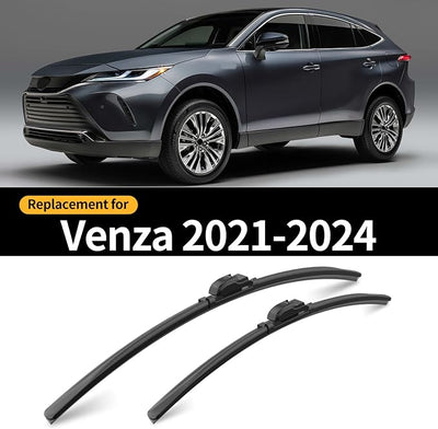 Front and Rear Windshield Wipers for Toyota Venza 2021-2024 | 26" 16" 14" Quiet and Streak-Free Front and Back Wiper Blades Assembly All-Season OEM Automotive Replacement Accessories