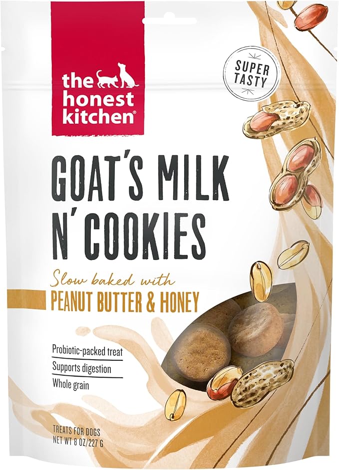 Goat's Milk N' Cookies: Slow Baked with Peanut Butter & Honey, 8 oz Bag