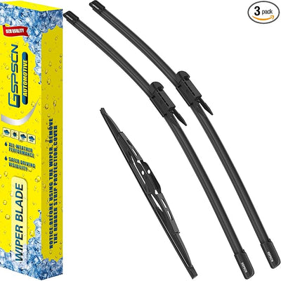 GSPSCN 3 Wipers Replacement For Audi Q7 2015 2014 2013 2012 2011 2010 2009 2008 2007，Original Equipment Windshield Wiper Blades Set 26"+26"+13"(Set of 3)