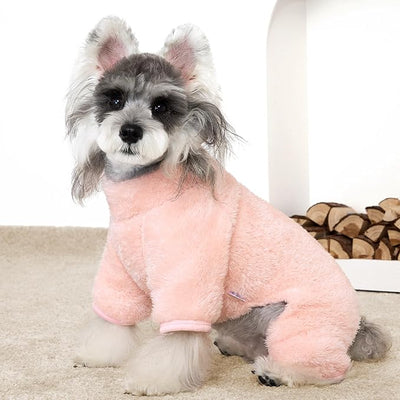 XPUDAC 3 Pack Dog Sweater Dog Winter Clothes for Small Medium Dogs Girl Fleece Pet Pajamas for Winter Christmas-M（Purple,Hot Pink,Pink