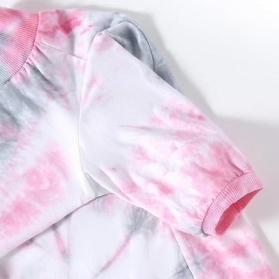 Dog Cotton Pink Tie Dye T-Shirts Soft and Stretchy Breathable Pet Shirt Pajamas Pets Clothes for Large Dogs,2XL Pink Tiedye