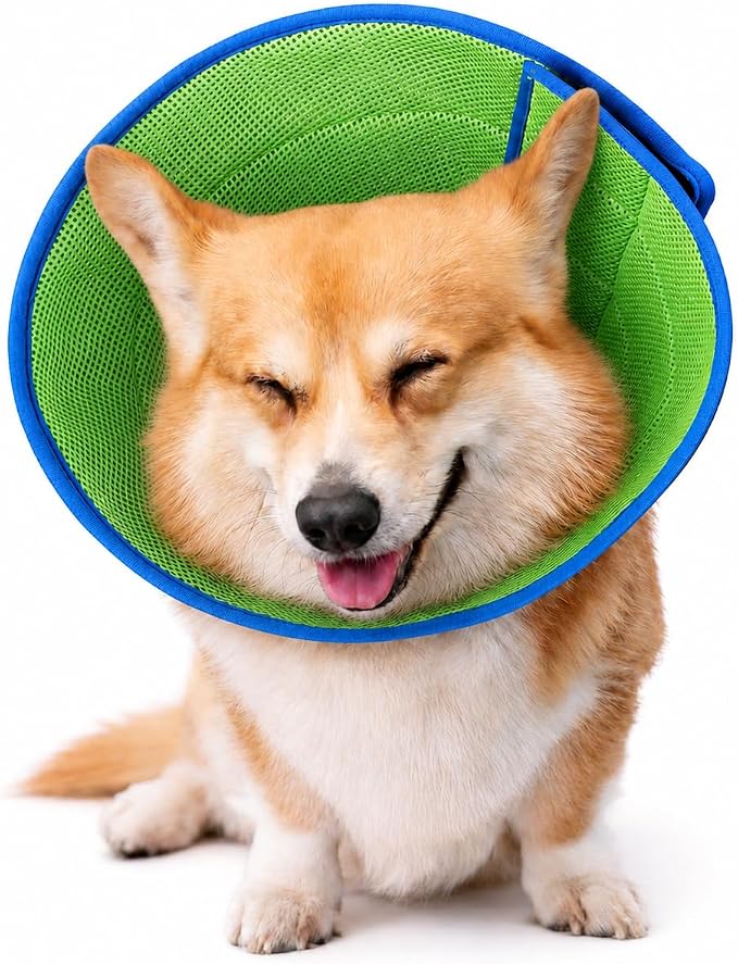 Soft Dog Cone Collar to Stop Licking After Surgery, Comfy Dog Cone Alternative for Large Medium Small Dogs/Cats, Adjustable Washable E-Collar for Spay Neuter Recovery and Neck Protection