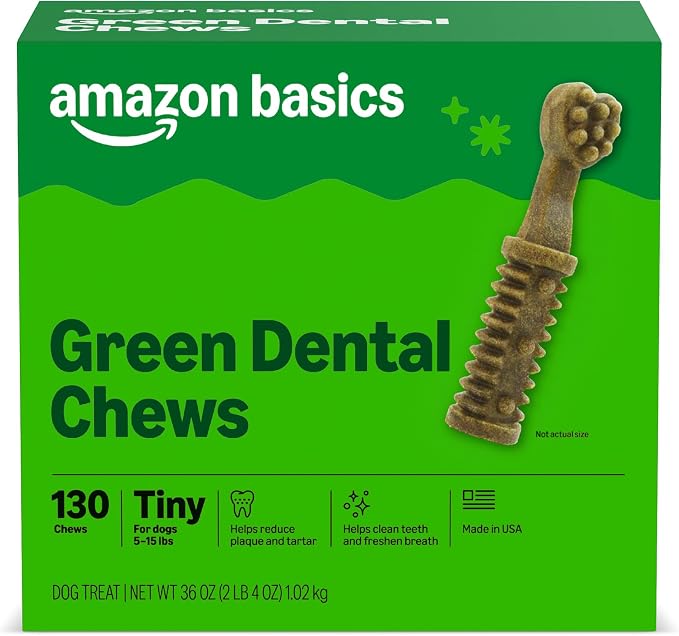 Dental Dog Treats to Help Clean Teeth & Freshen Breath - Tiny (5-15 lbs), Unflavored (Previously Wag)