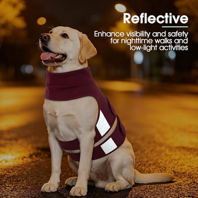 Kuoser Dog Anxiety Vest for Dogs, Calming Dog Jacket for Anxiety Relief, Adjustable Anxiety Wrap Shirt for Small Medium Large Dogs, Soothing Pet Vest for Fireworks Thunderstorms Vet Visits Travel, S